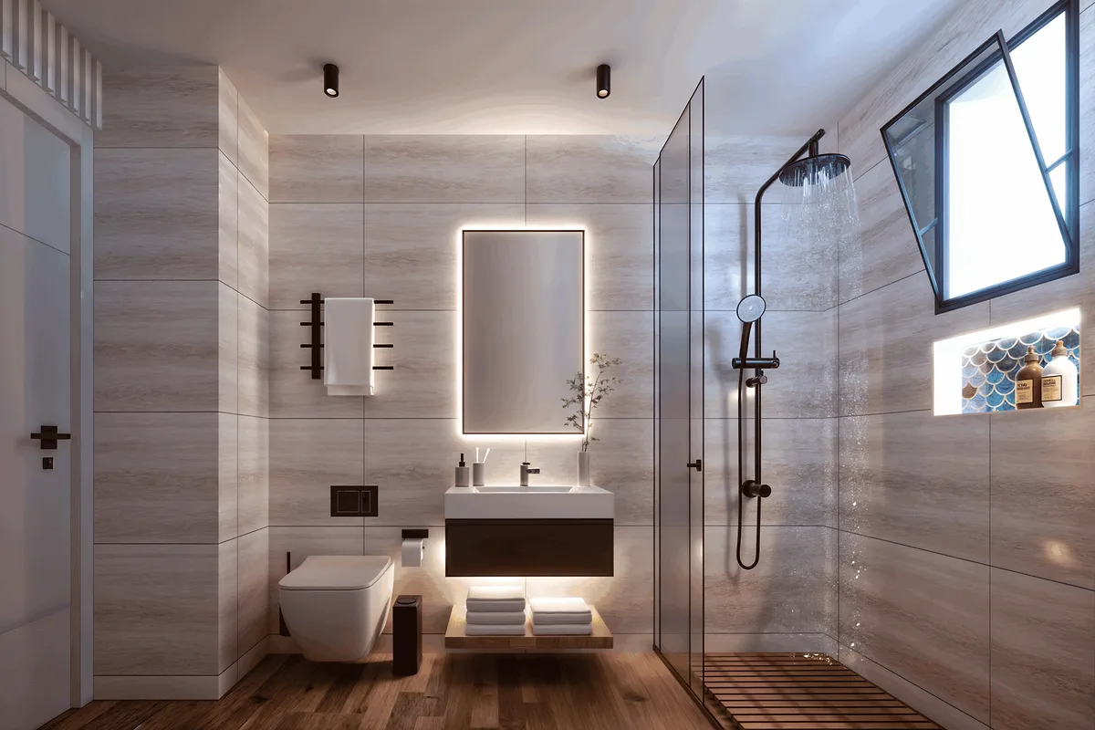 Łazienka w apartamencie GreenVille Lapta